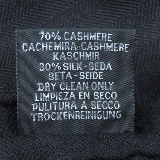 極美品 HERMES エルメス ビッグHロゴ カシミヤ シルク 大判 ストール ショール ブラック ホワイト カーキ フランス製 レディースの通販は