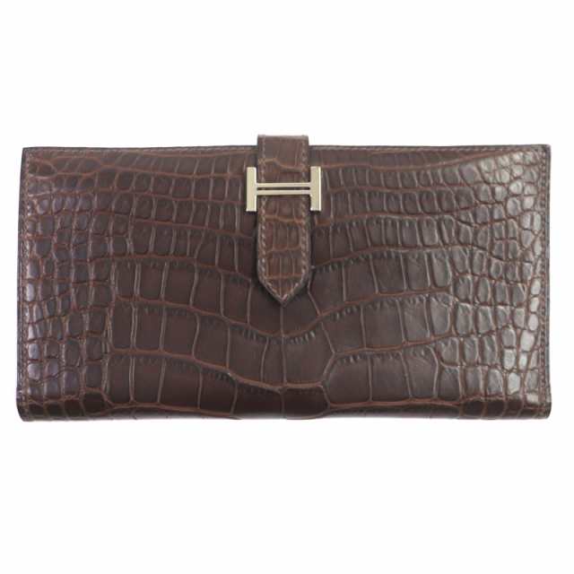 極美品 エルメス ベアン クラシック マットクロコダイル