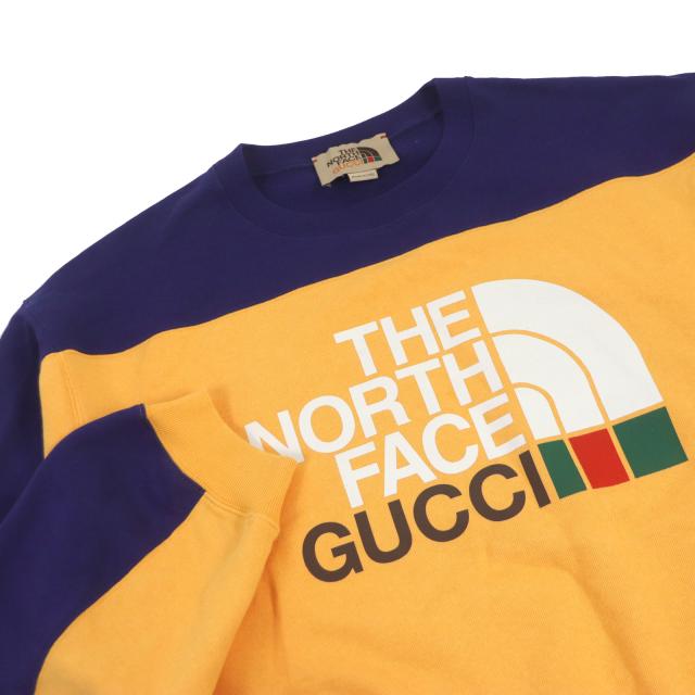 美品 GUCCI グッチ THE NORTH FACE 21AW 671449 バイカラー ロゴ 