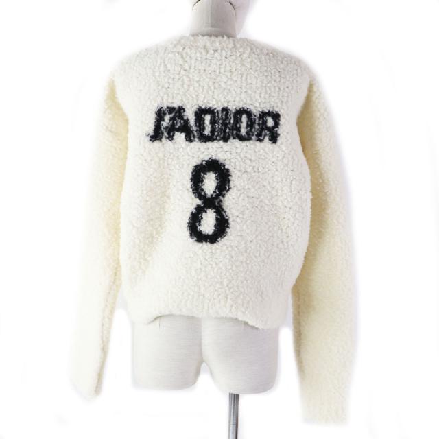 未使用品 Christian Dior クリスチャンディオール 21AW 154S55AM114 J’A DIOR テディニット プルオーバー 白 42 伊製 正規品 レディースの通販は 115,500円
