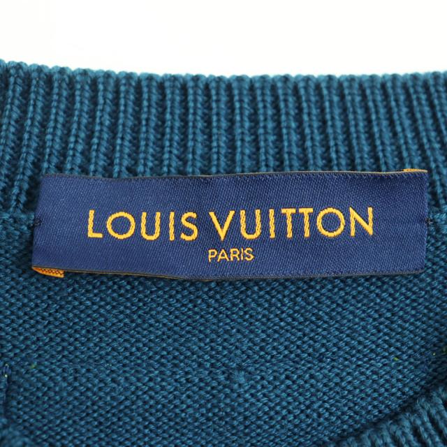 極美品 ルイヴィトン 22AW HNN02W LVロゴ刺 シグネチャークルーネック