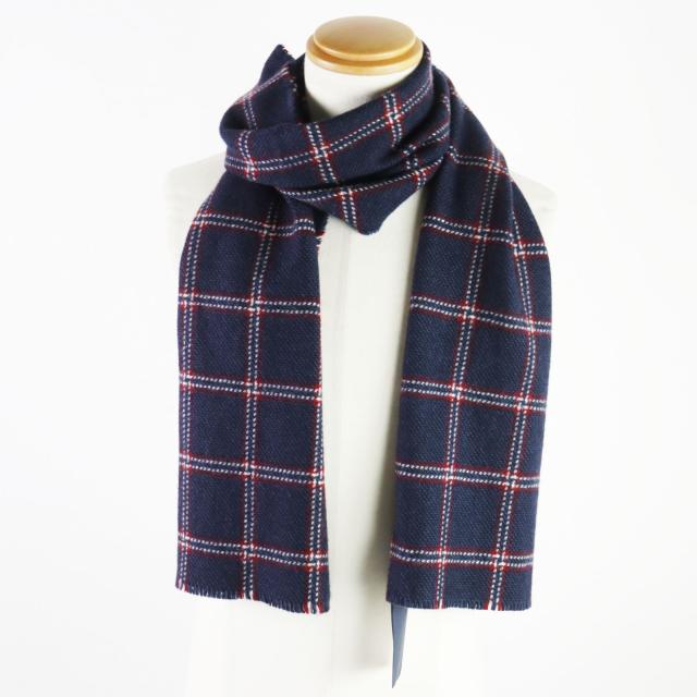 JOHNSTONS OF ELGIN チェック柄 ウール マフラー ストール Johnstons