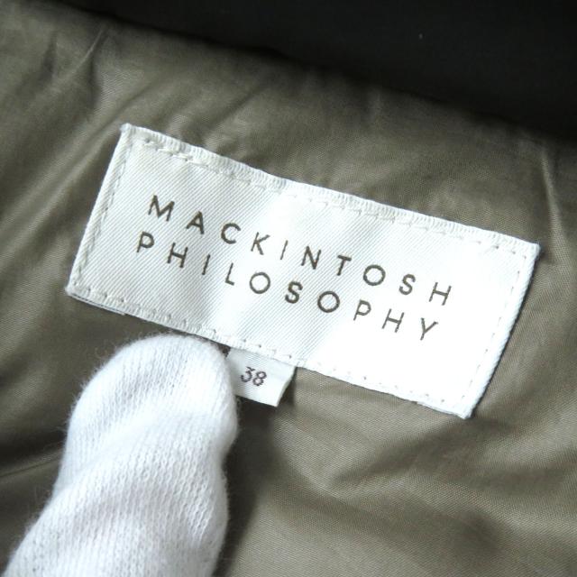 良品 MACKINTOSH PHILOSOPHY マッキントッシュフィロソフィー ファー・フード付き ブルゾン ダウンジャケット 黒系 38 正規品 レディースの通販は