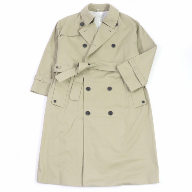 未使用品 ATON エイトン WEST POINT OVERSIZED TRENCH COAT トレンチコート スプリングコート ベージュ 00 日本製 正規品