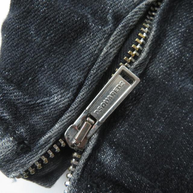 美品 ディースクエアード S75LB0264 裾ZIP ロゴワッペン付 クラッシュ