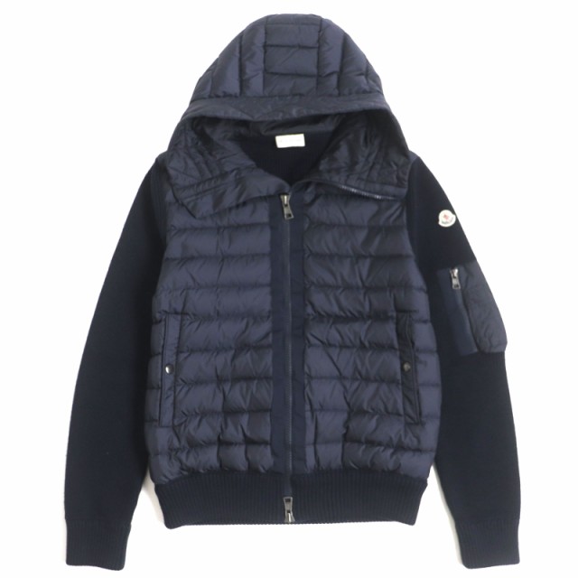 美品 MONCLER モンクレール 2019年製 MAGLIONE ニット切替 フード ...