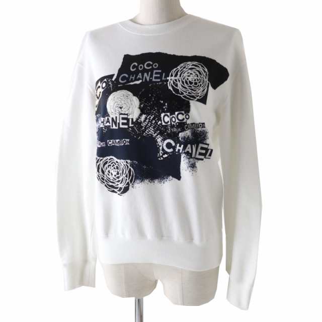極美 CHANEL シャネル 20P P63298 グラフィックロゴ スウェット