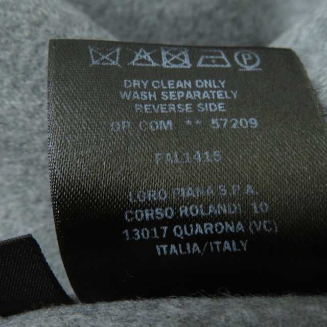 未使用品 Loro Piana ロロピアーナ FAL1415 カシミヤ100％ 比翼仕立て ジャケット グレー 38 イタリア製 レディース