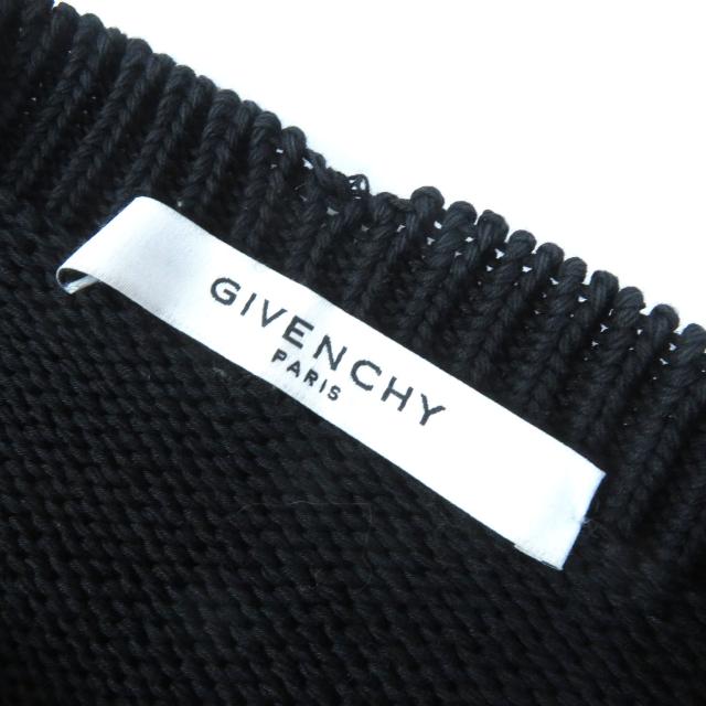 美品 GIVENCHY ジバンシィ BW907F4Z5B コットン100％ ロゴ入り ロングスリーブ ニット ブラック S イタリア製 正規品 レディース 美品 GIVENCHY ジバンシィ BW907F4Z5B コットン100％ ロゴ入り
