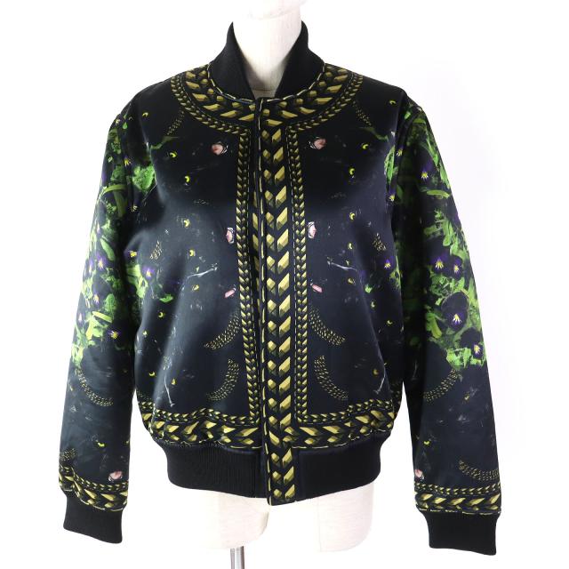 極美品 ジバンシィ 11AW 113020344 リカルド期 パンサー 中綿入り ボンバージャケット ブラック系マルチカラー 40 伊製 正規 レディースの通販は