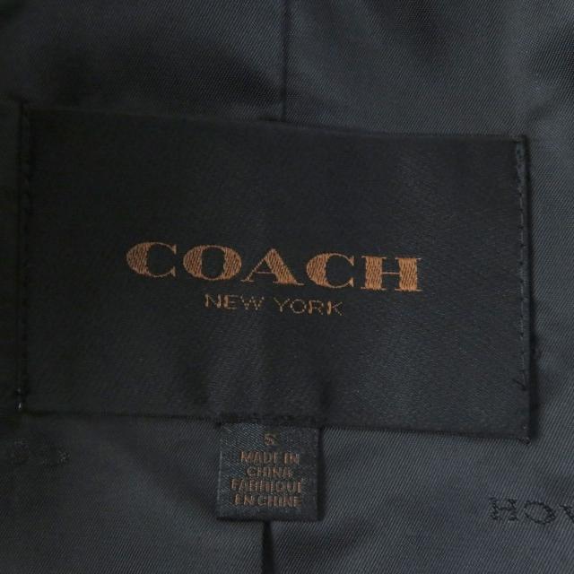 極美品 COACH コーチ F86233 襟元ムートン・レオパード柄ライナー付