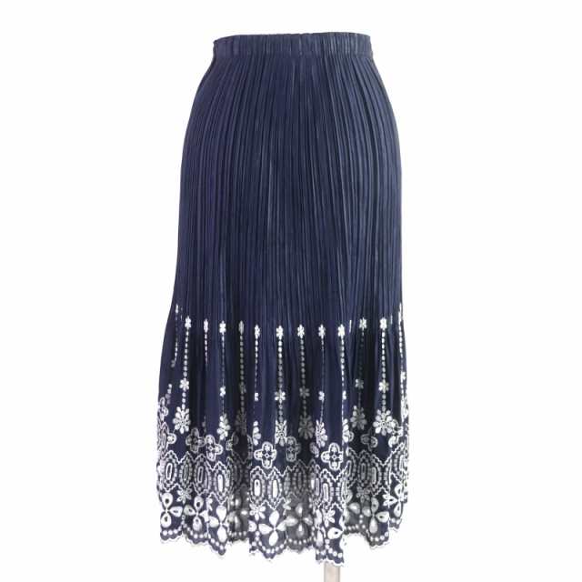 極美品▽プリーツプリーズ イッセイミヤケ プリーツ加工 裾