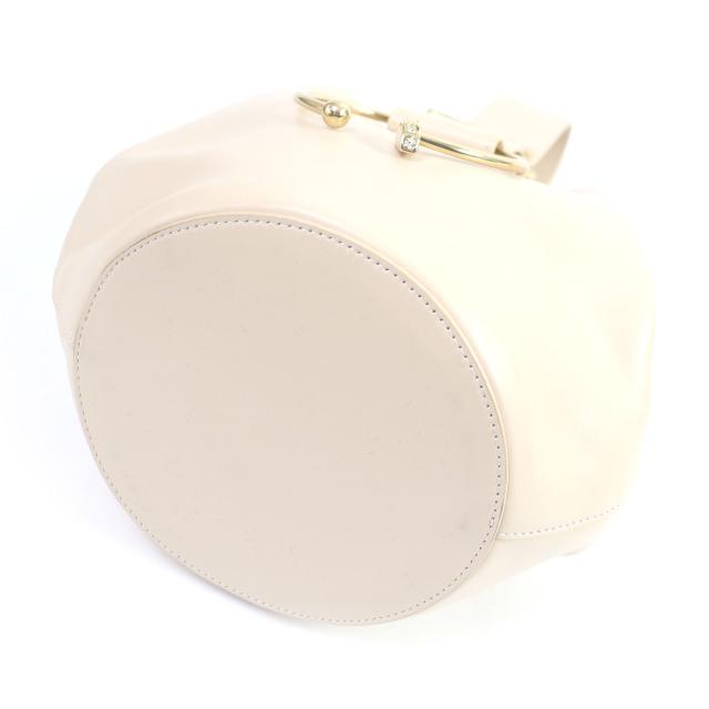 極美品□ADEAM アディアム ダイヤ型 ゴールドフープ金具 レザー