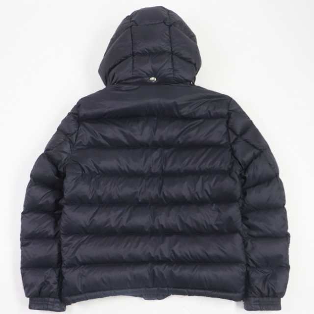 極美品●MONCLER モンクレール BRAMANT ブラマント ロゴワッペン付き フーデッドダウンジャケット ダークネイビー 1 国内正規品  メンズ｜au PAY マーケット