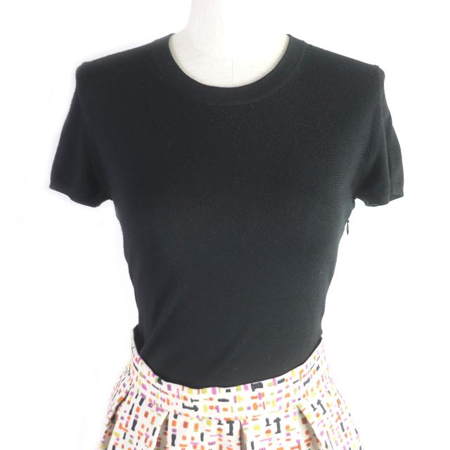 未使用品□PAULE KA ポールカ ニット切り替え ジャガード 総柄 半袖