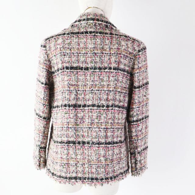 美品◎CHANEL シャネル 05A P26908 ウール モヘア ココマークボタン 