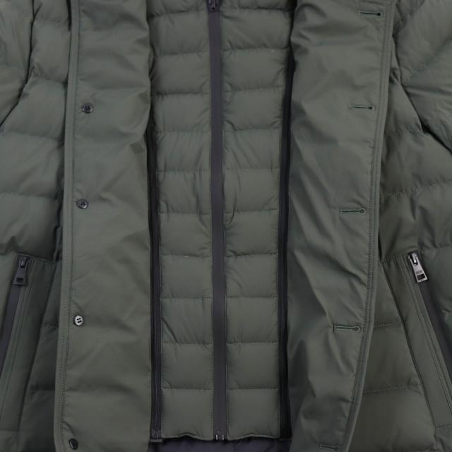 極美品○DUNO デュノ 2020年製 レイヤード ロゴパッチ付き フーデッド  