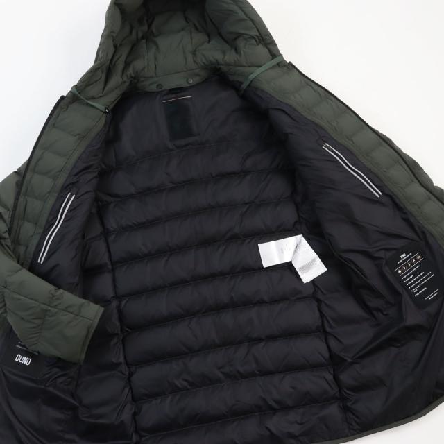 極美品○DUNO デュノ 2020年製 レイヤード ロゴパッチ付き フーデッド