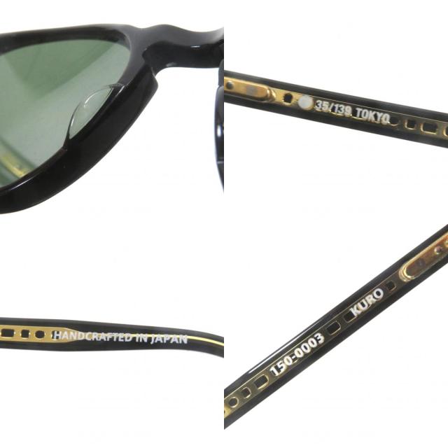 35/139 TOKYO KURO ウェリントン型 眼鏡 サングラス 極美品▽35/139 TOKYO KURO クロ ウエリントン アイウェア