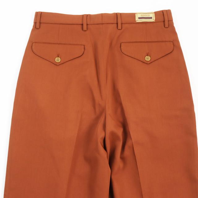 極美品○GUCCI グッチ 690474 グッチラベルトラウザーパンツ