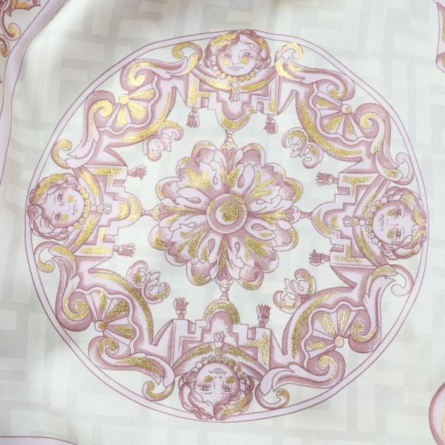 【ドンドン見直し】未使用品◎フェンダーチェ 22SS FQ7251 シルク100％ ズッカ柄 プリーツスカート 40 ハンガー 正規品 レディース_6