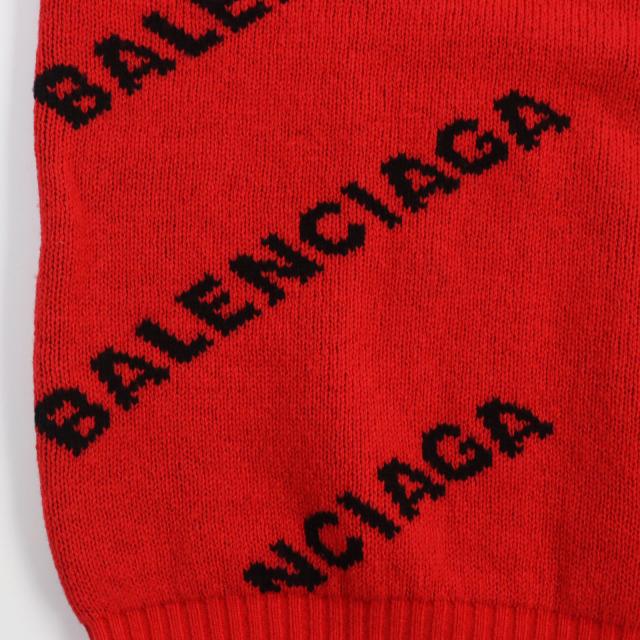 美品○BALENCIAGA バレンシアガ 2018年製 542601 ロゴジャガード 長袖  