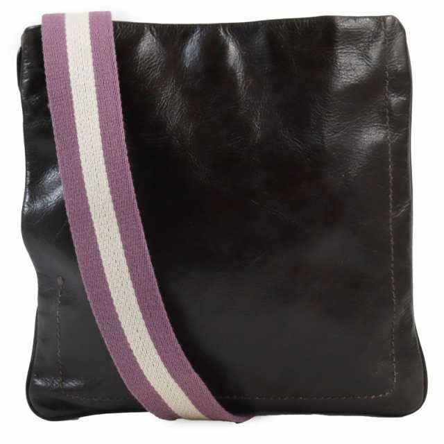 【ドンドン見直し】良品●BALLY バリー TARRANT AYFC レザー ロゴ型押し ショルダーバッグ サコッシュ ダークブラウン メンズの通販は