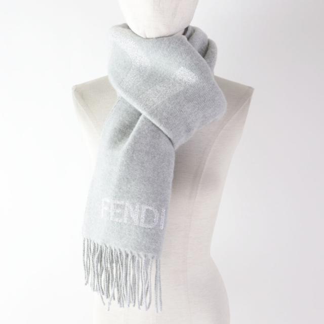 極美品☆フェンディ マフラー 極美品】FENDI ストライプ FF柄