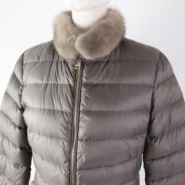 美品◎MONCLER モンクレール ANCY 襟・ポケット ミンクファー使い 