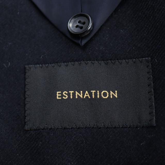 極美品○ESTNATION エストネーション 裏地千鳥格子柄 ダブルブレスト 