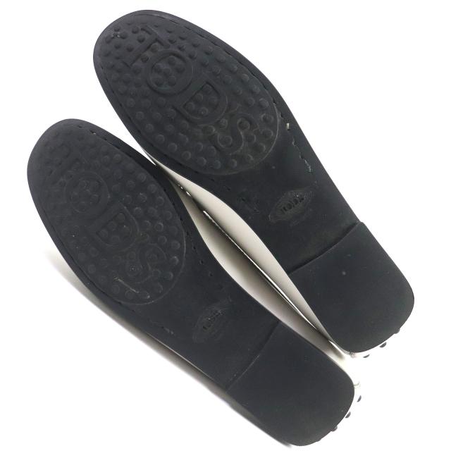 良品□TOD'S トッズ ゴンミーニ レザー ゴールド金具 キルトローファー