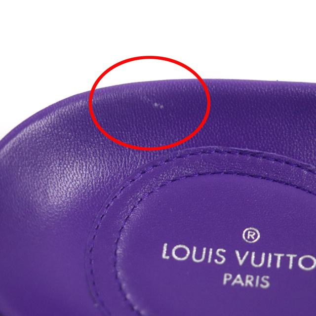 未使用品▽ルイヴィトン LVサンセットライン ミュール レザー ロゴ