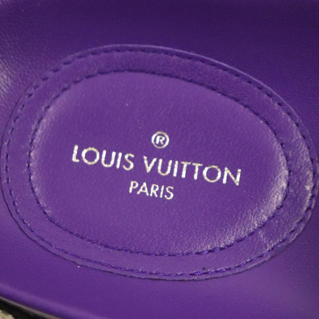 未使用品▽ルイヴィトン LVサンセットライン ミュール レザー ロゴ