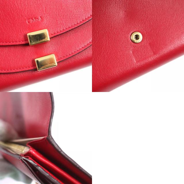 美品▽Chloe クロエ 3P0284 GEORGIA ジョージア レザー ダブルフラップ