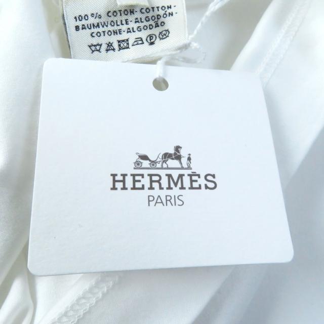 【ドンドン見直し】未使用品★エルメス GRAND MANEGE グランマネージュ コットン100％ クルーネック 半袖Ｔシャツ 34 仏製 レディース_8