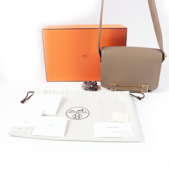 極美品◎HERMES エルメス ゲタ エトゥープ ゴールド金具