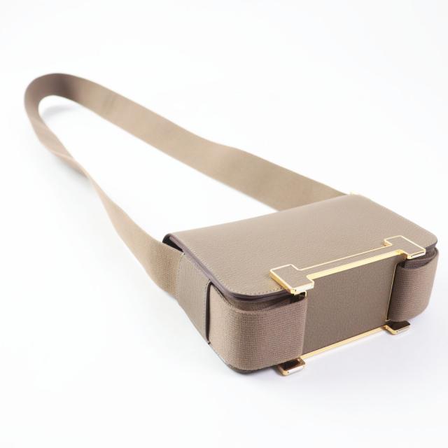 HERMES ゲタ Gata ショルダーバック エトゥープ エルメス HERMES ゲタ エトゥープ シェーブル ショルダーバッグ