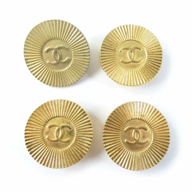 美品☆CHANEL シャネル ヴィンテージ ココマークボタン 4個