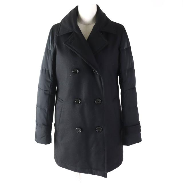 Burberry Londonウール混合チェック柄ダブルブレストコート