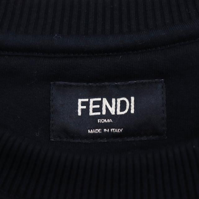 美品○FENDI フェンディ 2021年製 FY0178 Fロゴ クルーネック ロング  
