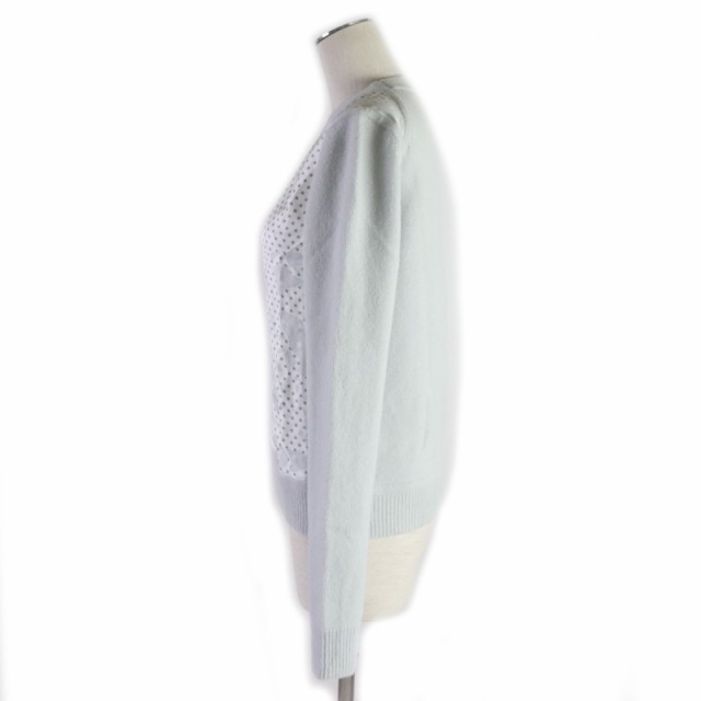 【SALE／10%OFF 美品▽エルメス 異素材切替 クルーネック Gala de Brides 21AW ニット+セーター