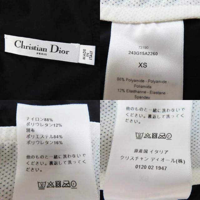 美品◎クリスチャンディオール 243G15A2260 DIOR VIBE ノースリーブ テクニカル ジャージー ジップパーカー ブラック XS  伊製 正規品 美品◎クリスチャンディオール 243G15A2260 DIOR VIBE