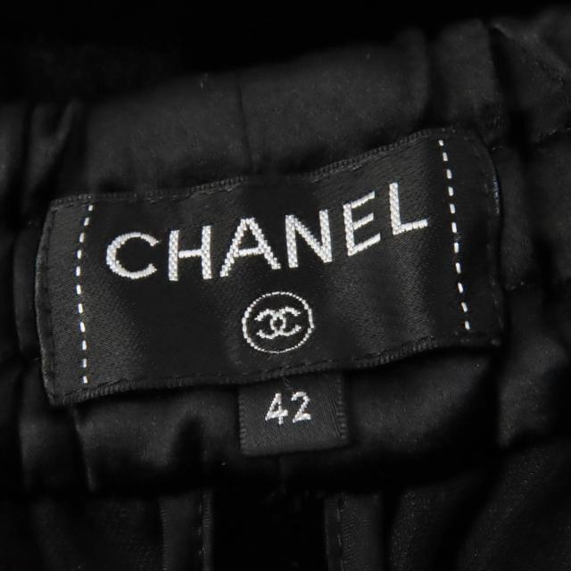 美品☆CHANEL シャネル P65297 シルク混 ココマークボタン付 ベロア