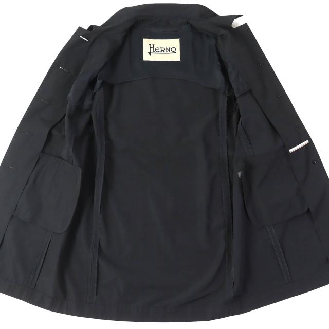 美品△Herno ヘルノ IM0028D-12006 ロゴボタン付き 八分袖