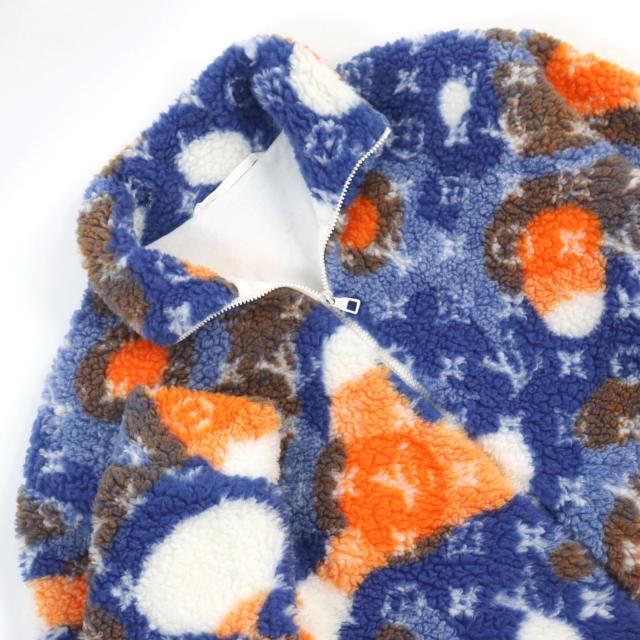 極美品○ルイヴィトン 23SS 1AAU8L ジャガードカモフリースブルゾン