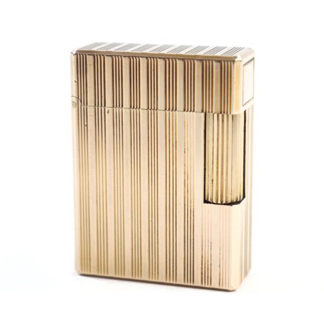 良品○デュポン ライン1 ショート ストライプエンボス スクエア ローラー式 ライター ゴールド フランス製 着火確認済み メンズおすすめの通販は