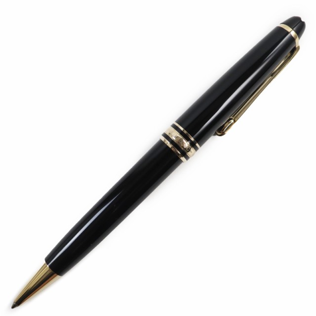 極美品●MONTBLANC モンブラン マイスターシュテュック クラシック ツイスト式 ホワイトスター ボールペン ブラック ゴールド 筆記確認済