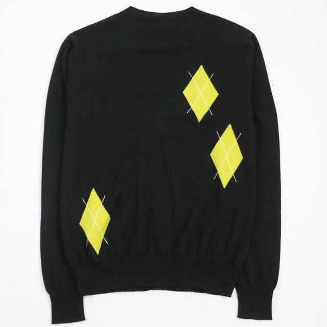 美品○HERMES エルメス カシミヤ アーガイル柄 総柄 ニット  
