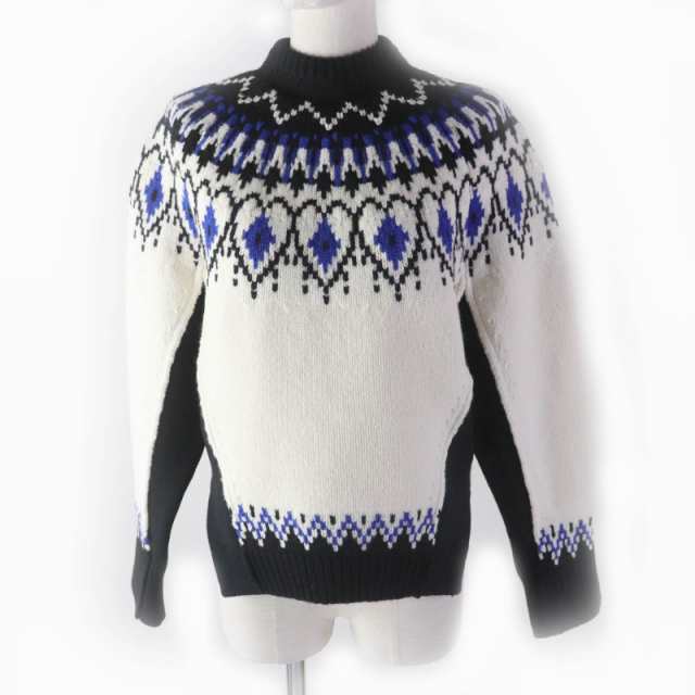 美品★アレキサンダーマックイーン 22年製 710207 WOOL FAIR ISLE Knit ノルディック柄 長袖 セーター/ニット マルチ XS 伊製 正規品