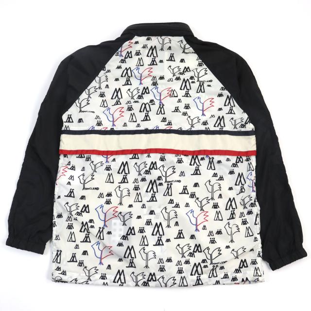 美品○モンクレール ジーニアス 2 ALLOS ロゴワッペン ロゴ総柄 トリコロール ダブルジップ ナイロンジャケット マルチカラー 1 正規品の通販は